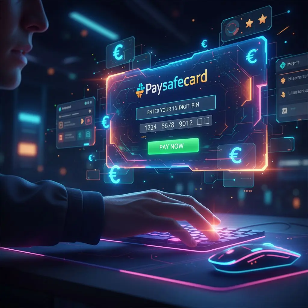 Zadávání PIN paysafecard při vkladu v online casinu, moderní uživatelské prostředí